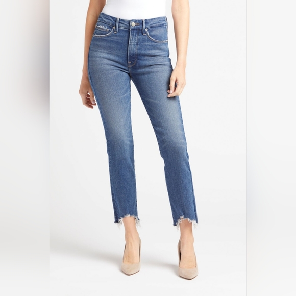 Good American Denim - NWT GOOD AMERICAN Good Legs Cigarette High Rise Raw Hem Women's Jeans Size 12